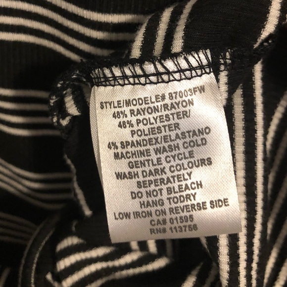 MAGAZINE NWT cold shoulder fitted striped dress - Picture 8 of 8